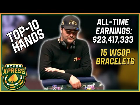 Top 10 Phil Hellmuth LUCKIEST poker hands!