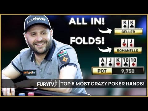 TOP 6 MOST CRAZY POKER HANDS OF ALL TIME!